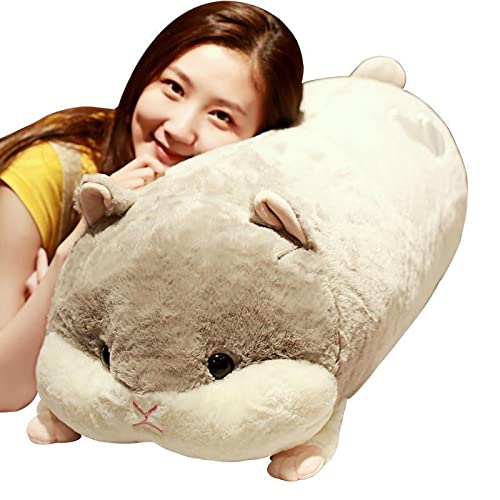 Hamster Plush Toy Plush Body Pillow --Plush Pillows Super Soft Hamster Plush Toy Gift(Color:Greysize:50Cm19.6Inches)